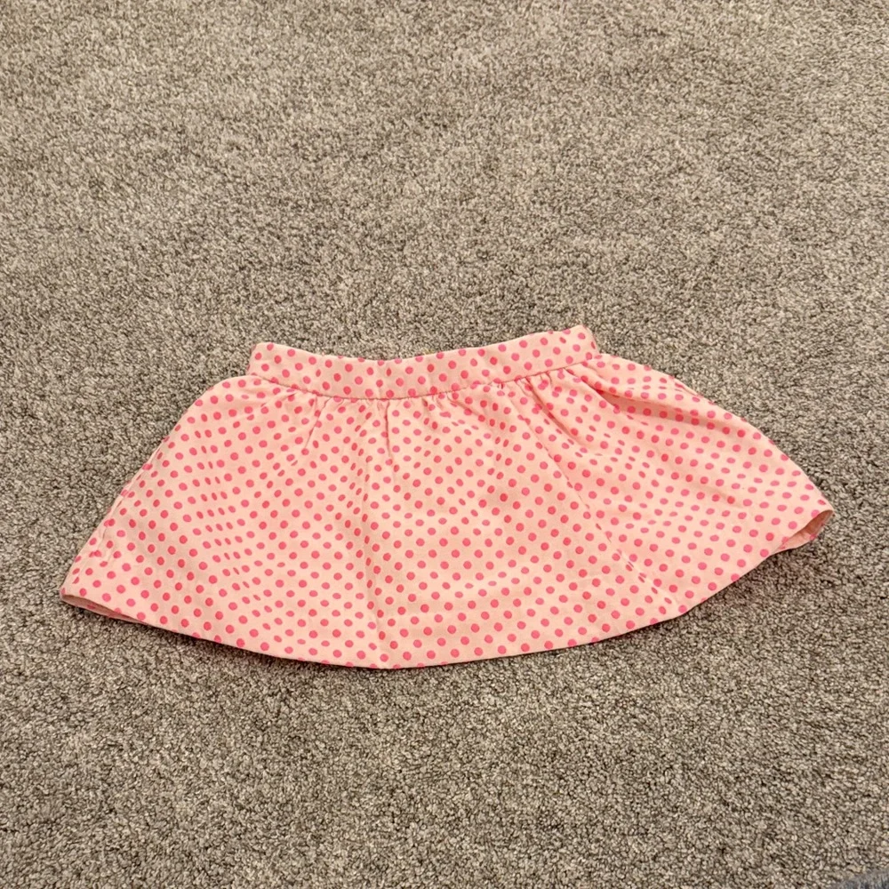 Kate Spade Toddler Hot Pink Polka Dot Skirt with Gold Bow Zipper 18 Months